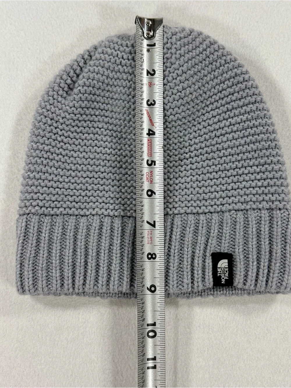 The North Face Women's Gray Purrl Stitch Beanie Knit Hat One Size